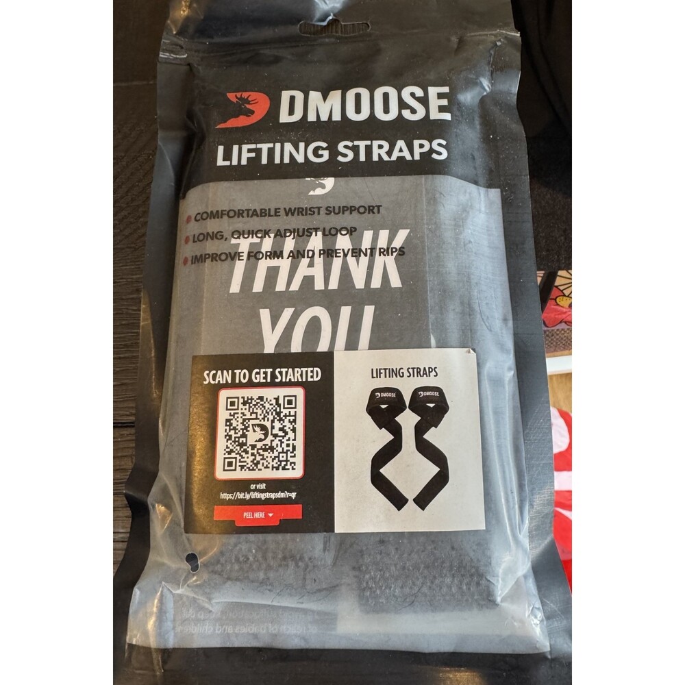 DMoose Fitness Lifting Straps 24" (Pair) - 5mm Padded Durable Wrist Straps...